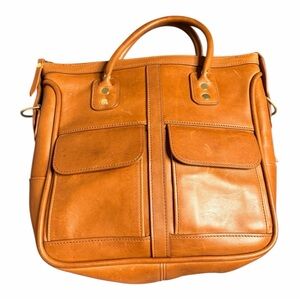 J.W. Hulme Co. Tan Leather Tote Bag